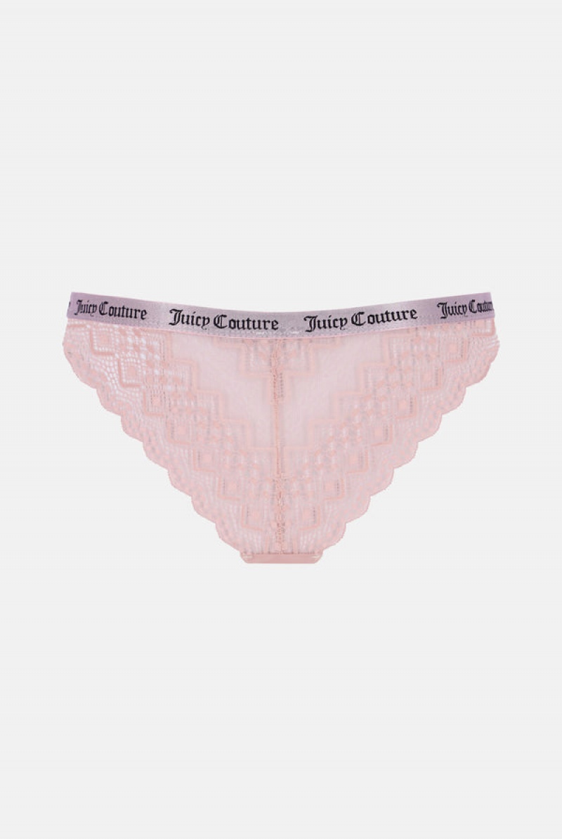 Multi Juicy Couture Pack Of 3 Lace Trim Briefs | JC-SN652240