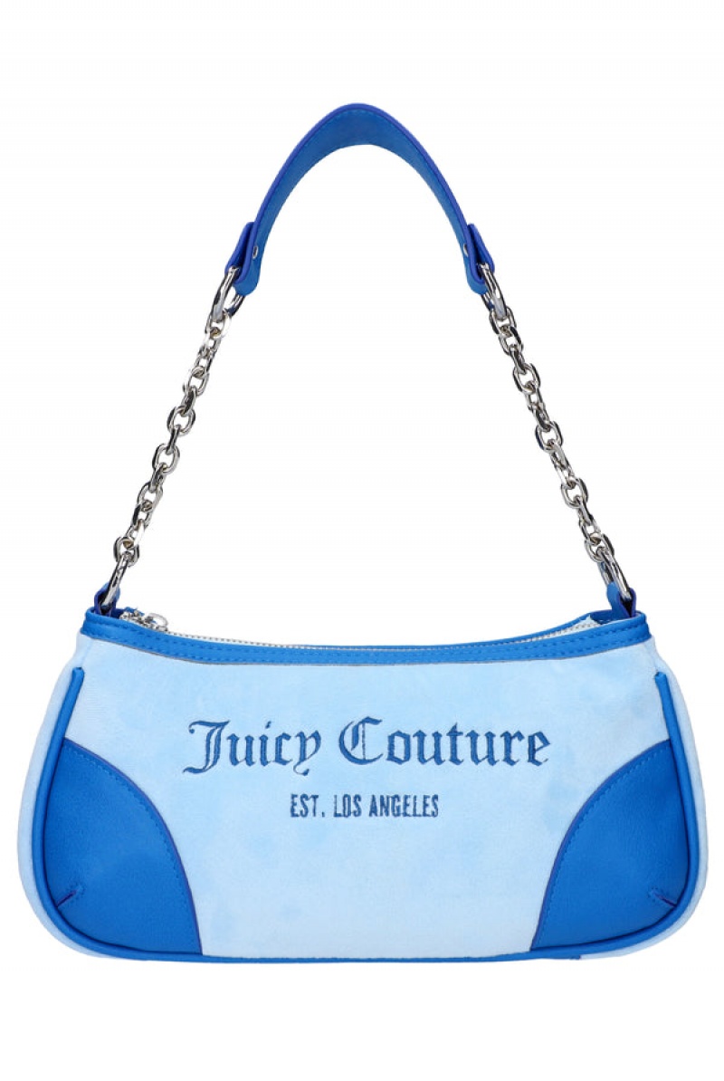 Nantucket Breeze Juicy Couture Colourblock Velour Mix Shoulder Bag | JC-SN652211