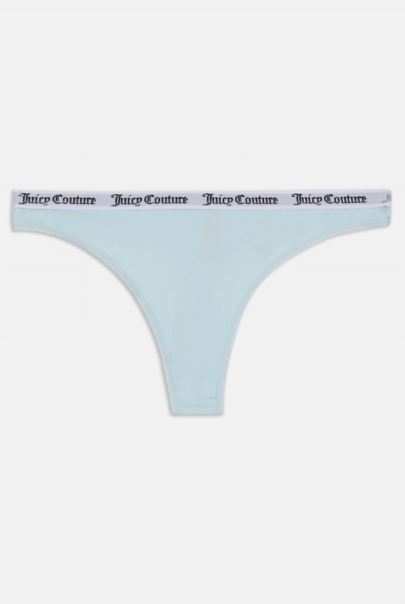 Nantucket Breeze Juicy Couture Cotton Branded Thong | JC-SN652258