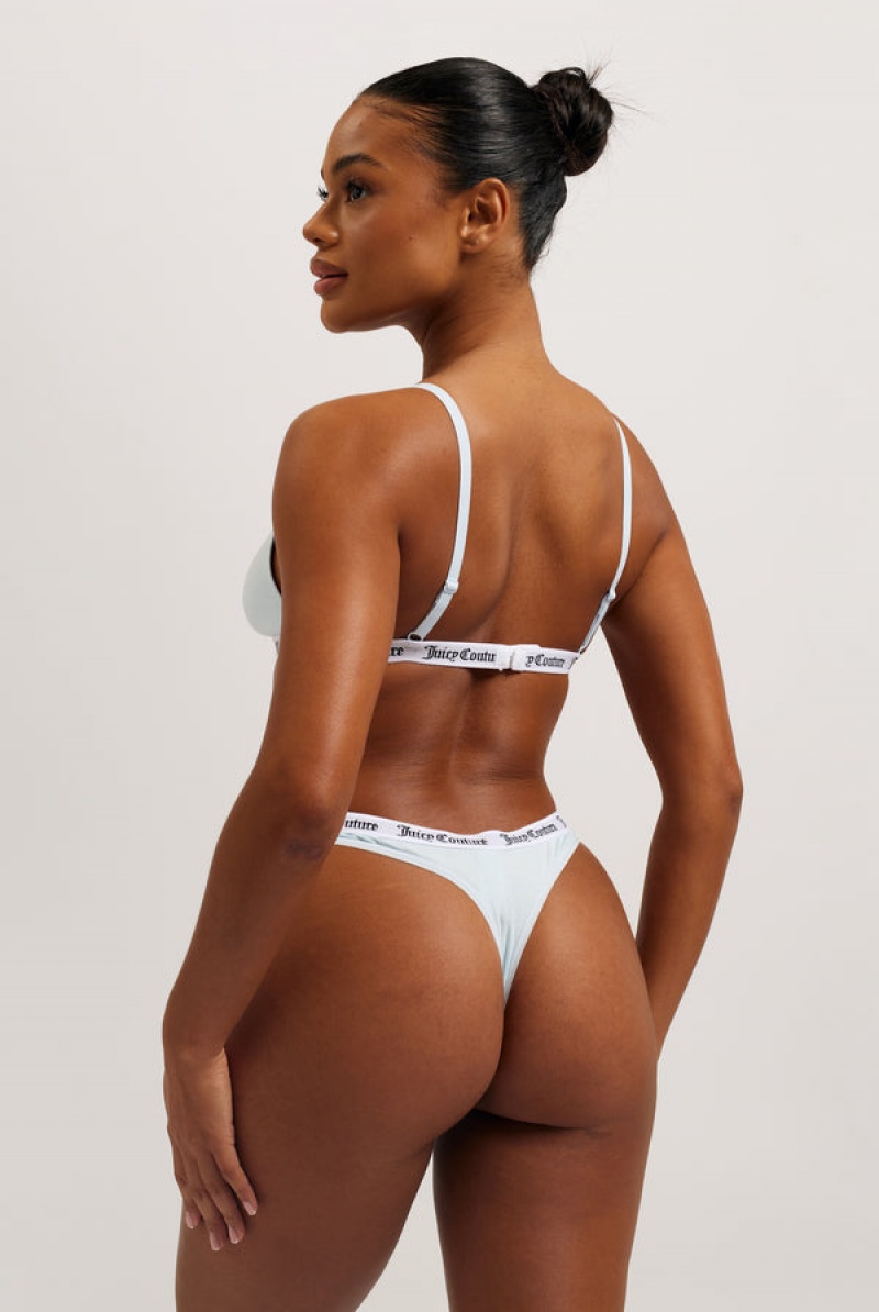 Nantucket Breeze Juicy Couture Cotton Branded Thong | JC-SN652258