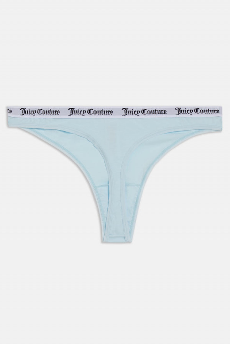 Nantucket Breeze Juicy Couture Cotton Branded Thong | JC-SN652258