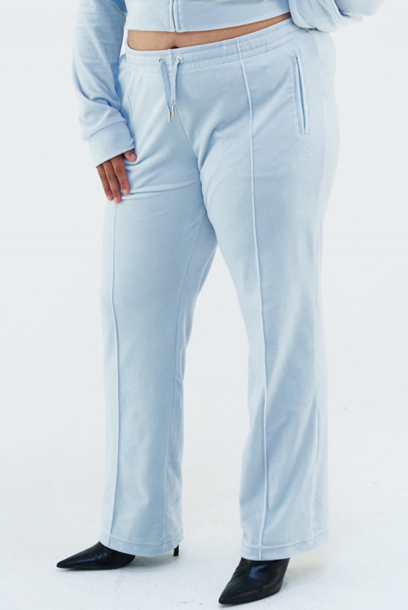 Nantucket Breeze Juicy Couture Velour Diamante Tracksuit Bottom | JC-SN652140