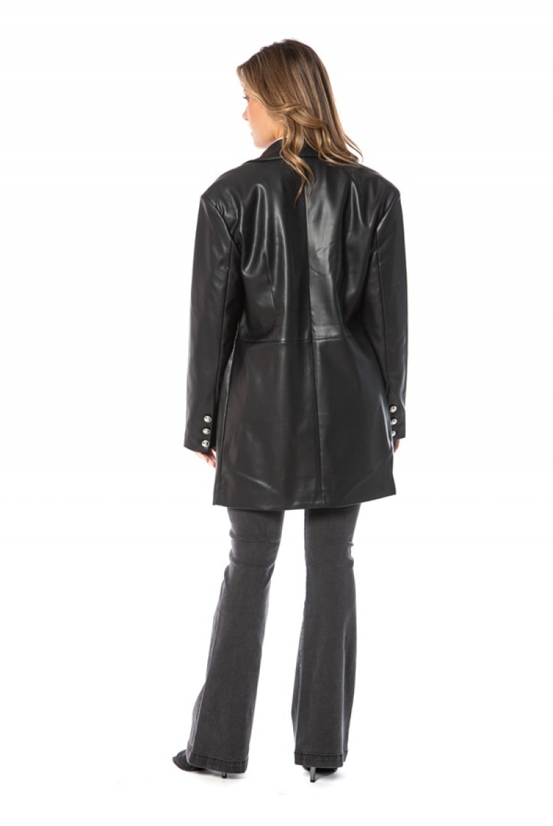 Night Juicy Couture Oversized Faux Leather Trench Coat | JC-SN651687