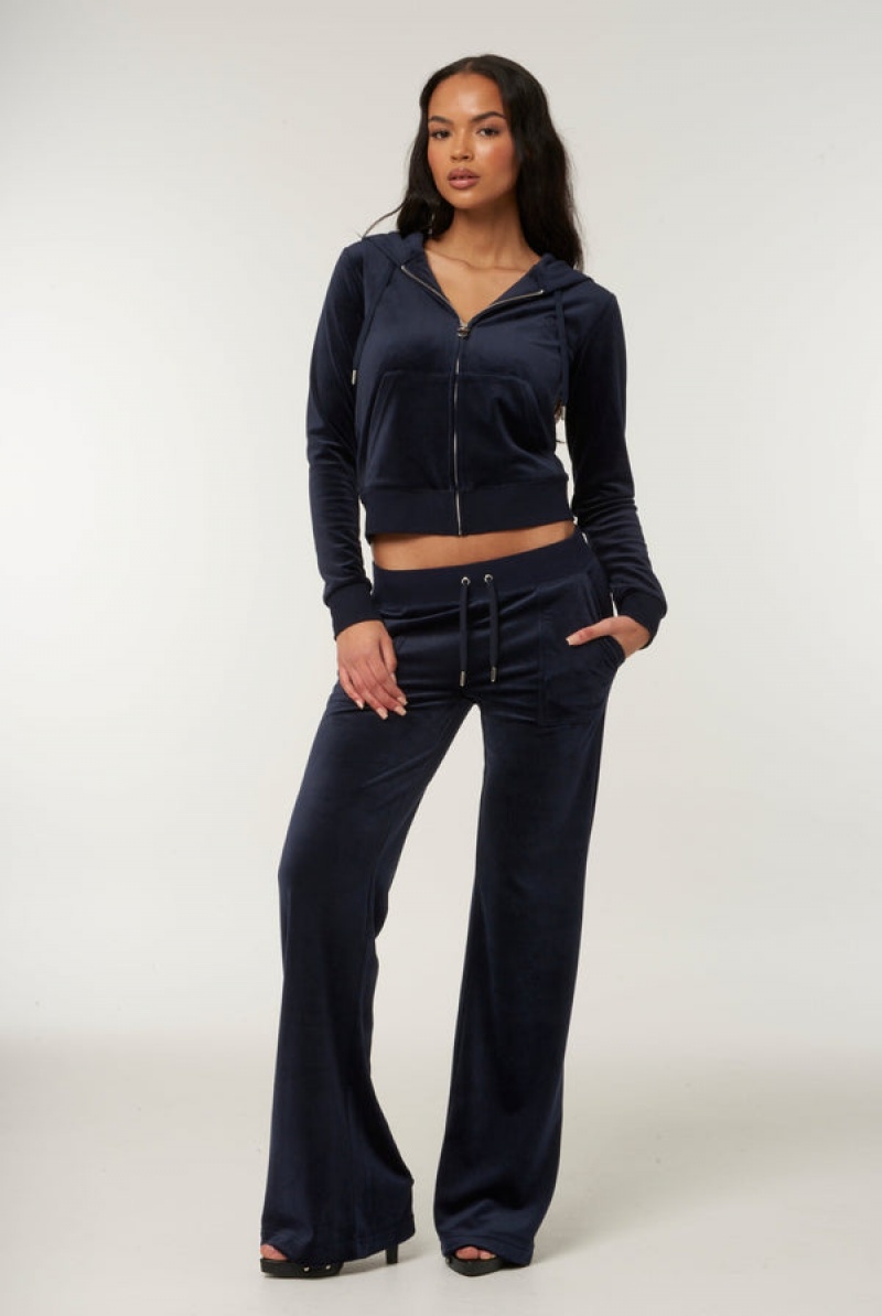 Night Sky Juicy Couture Classic Velour Robertson Hoodie | JC-SN652135