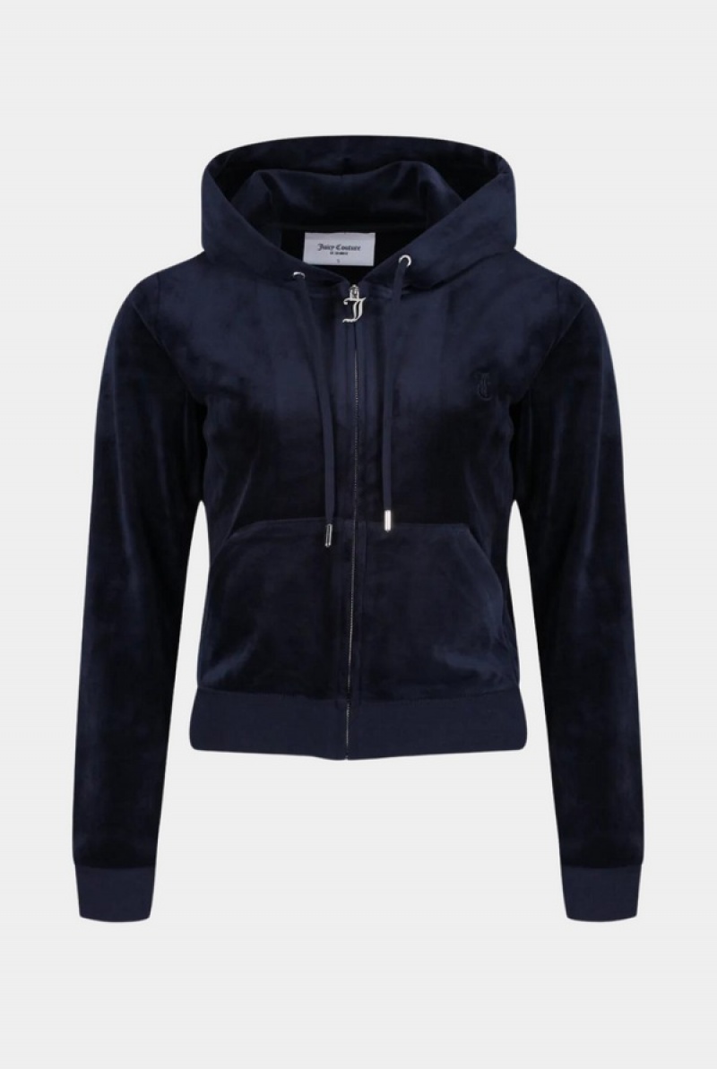 Night Sky Juicy Couture Classic Velour Robertson Hoodie | JC-SN652135