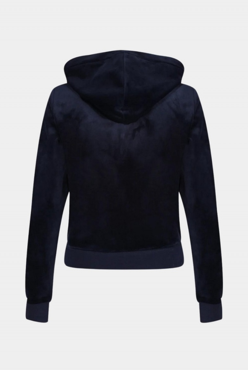 Night Sky Juicy Couture Classic Velour Robertson Hoodie | JC-SN652135