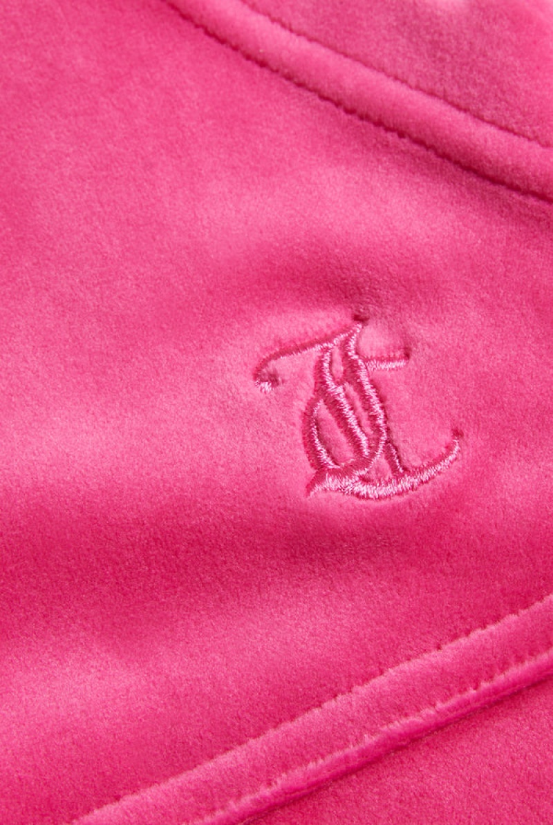 Nostalgia Pink Juicy Couture Classic Velour Del Ray Pocketed Bottoms | JC-SN652107