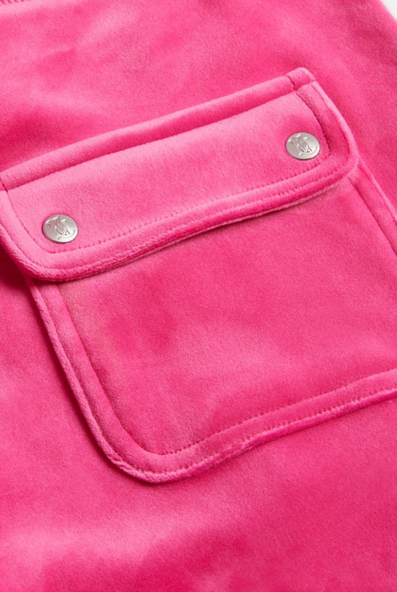 Nostalgia Pink Juicy Couture Classic Velour Del Ray Pocketed Bottoms | JC-SN652107