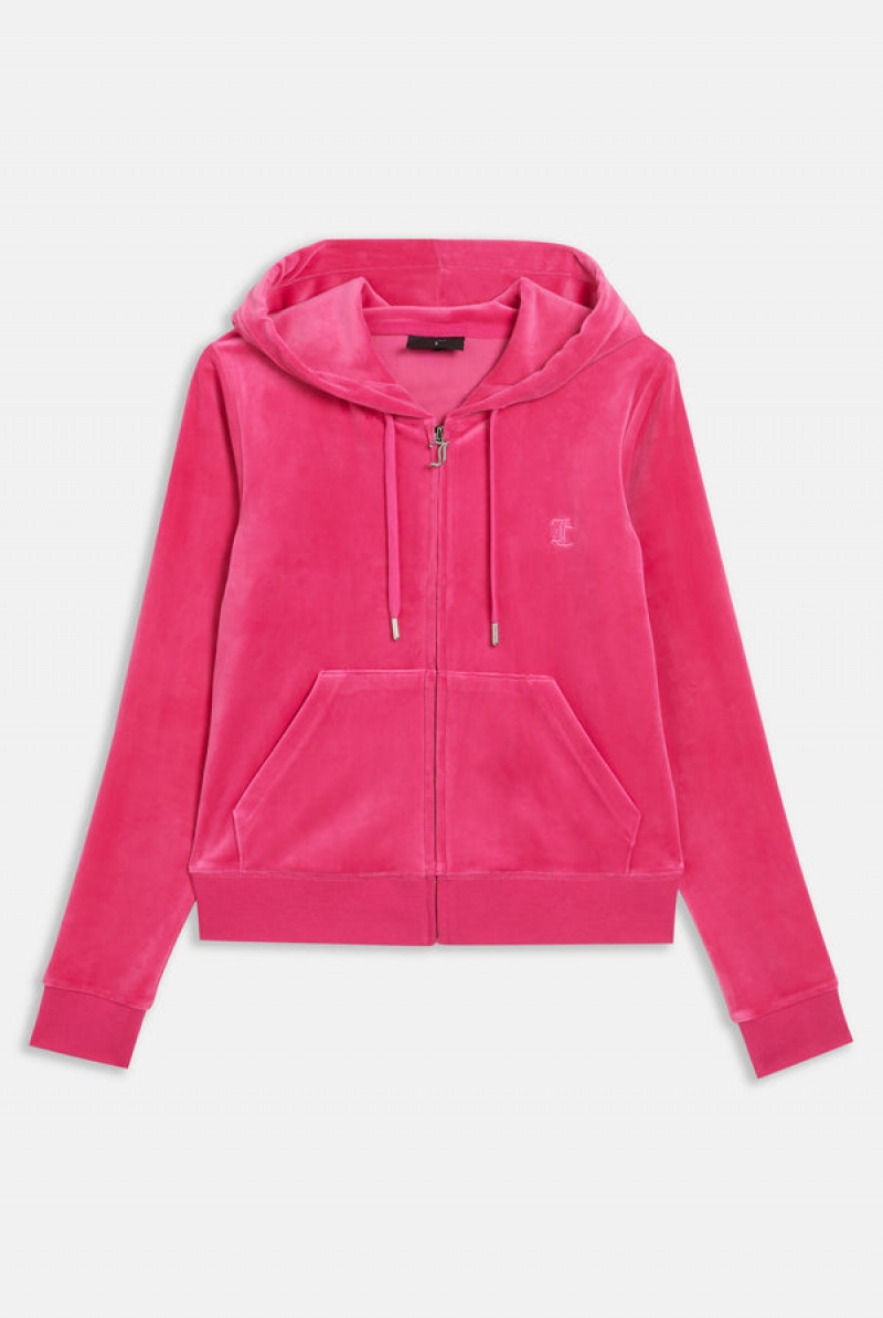 Nostalgia Pink Juicy Couture Classic Velour Robertson Hoodie | JC-SN652108