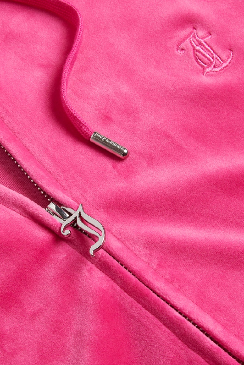 Nostalgia Pink Juicy Couture Classic Velour Robertson Hoodie | JC-SN652108