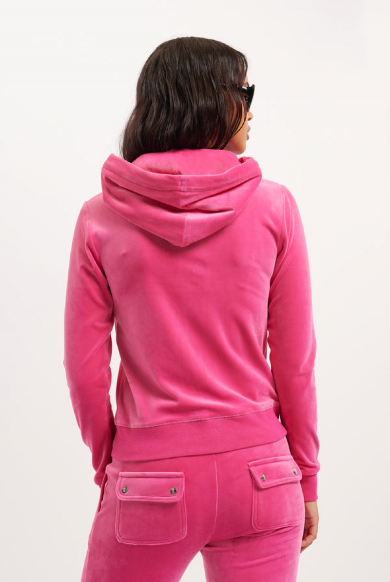 Nostalgia Pink Juicy Couture Classic Velour Robertson Hoodie | JC-SN652108