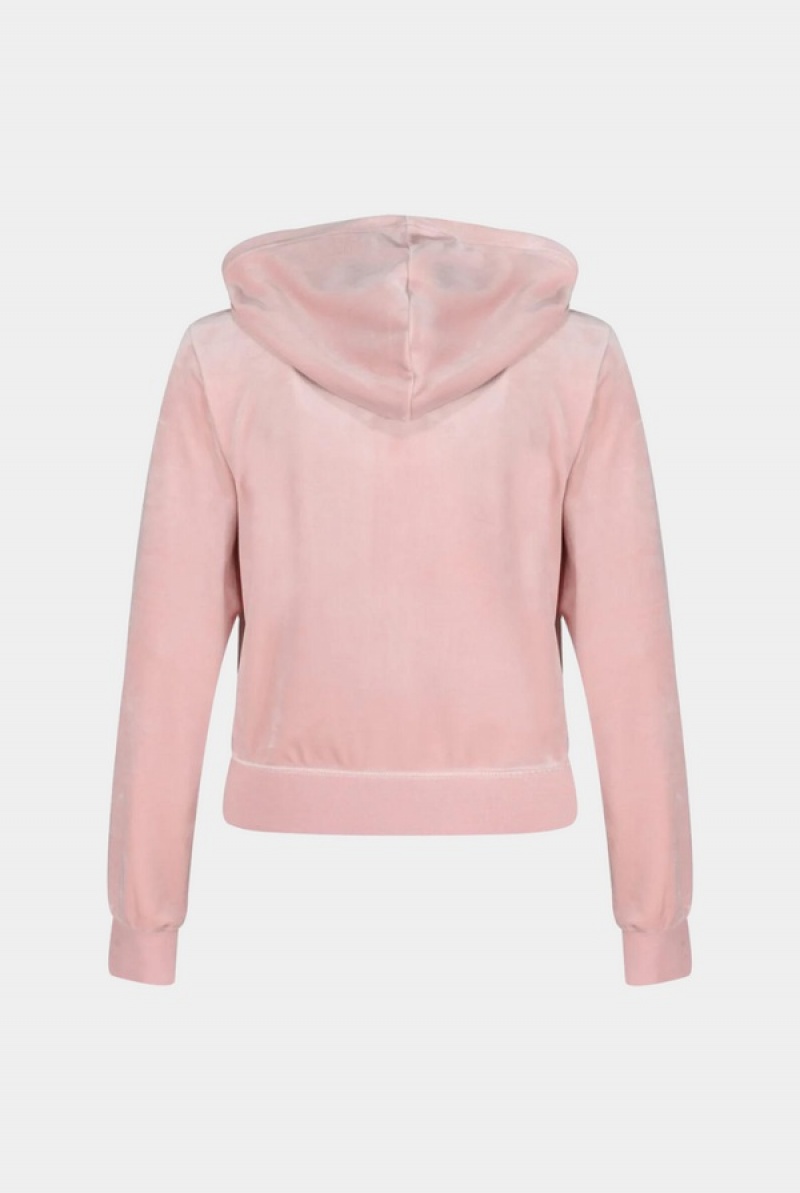 Pale Pink Juicy Couture Classic Velour Robertson Hoodie | JC-SN652130