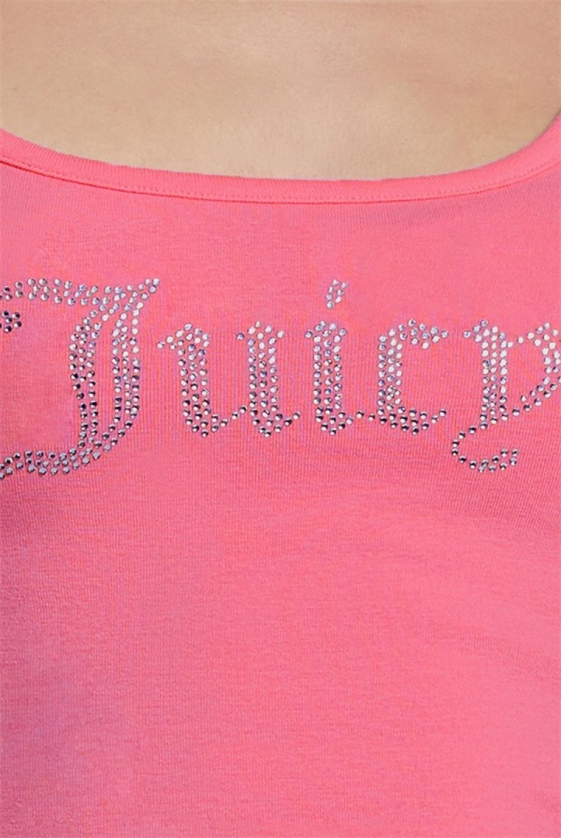 Passion Pink Juicy Couture Small Bling Tank Top | JC-SN651618