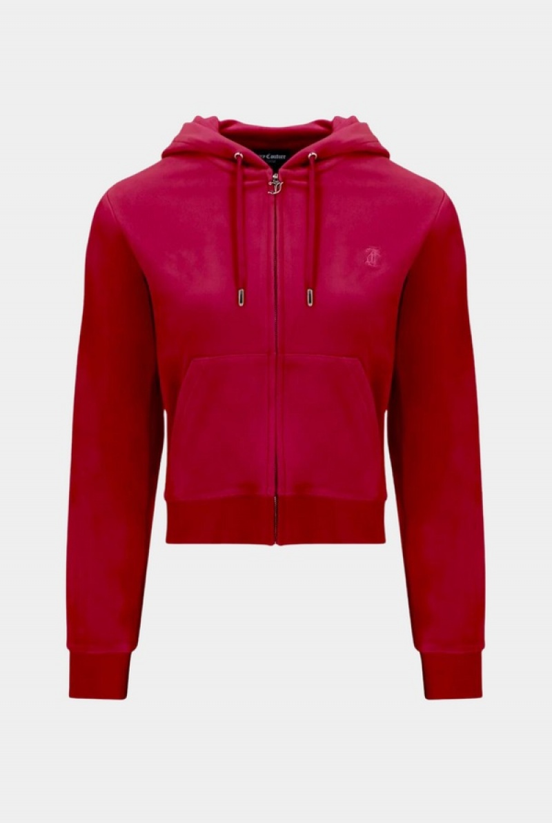 Pink Juicy Couture Classic Velour Robertson Hoodie | JC-SN652050