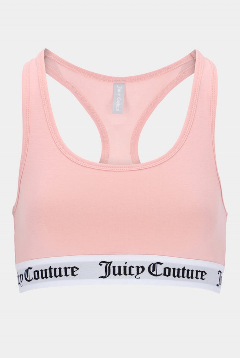 Pink Juicy Couture Cotton Lounge Racer Bra | JC-SN652226