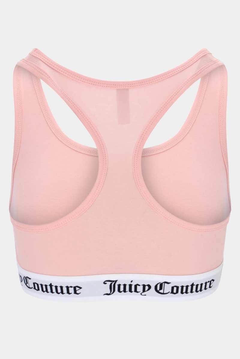 Pink Juicy Couture Cotton Lounge Racer Bra | JC-SN652226