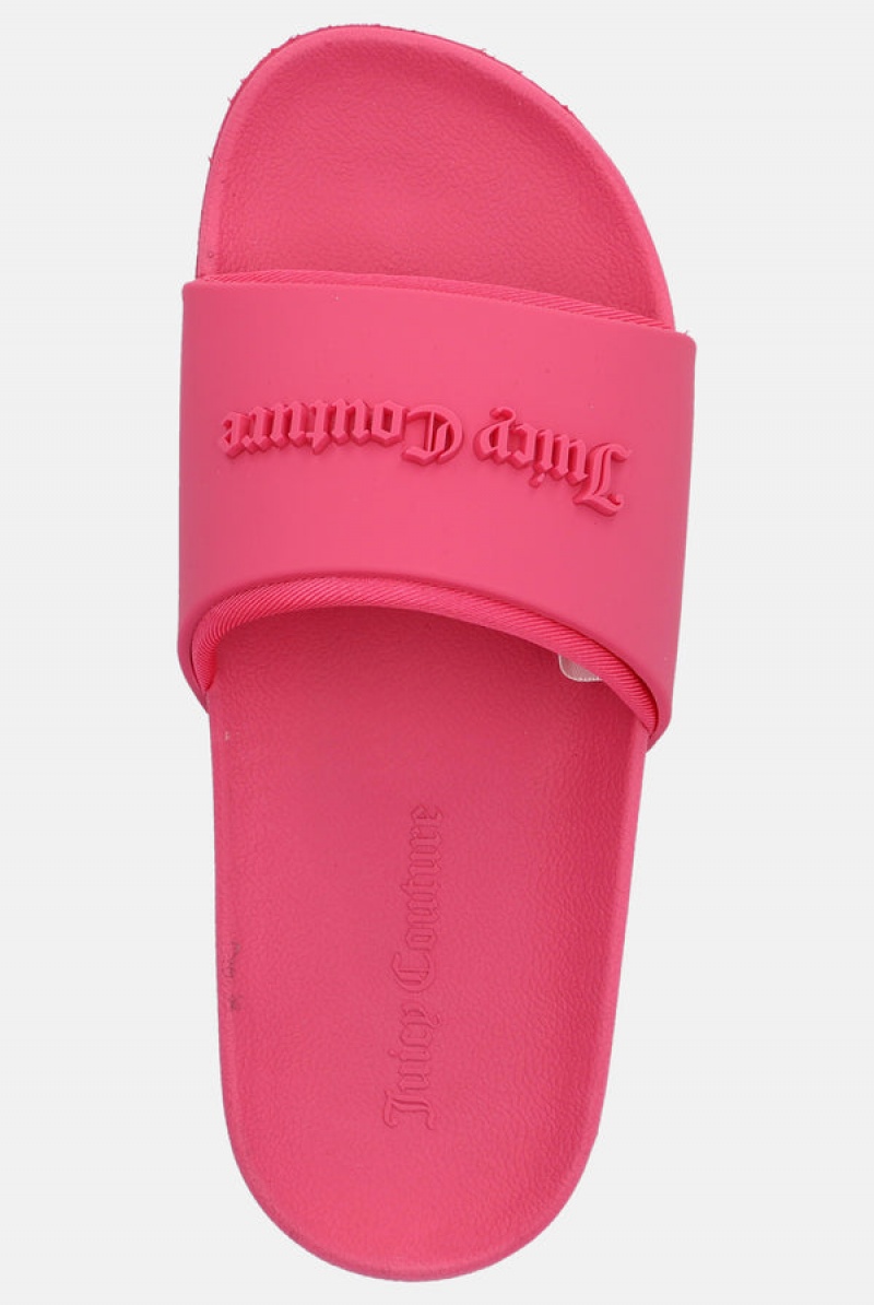 Pink Juicy Couture Embossed Sliders | JC-SN652176