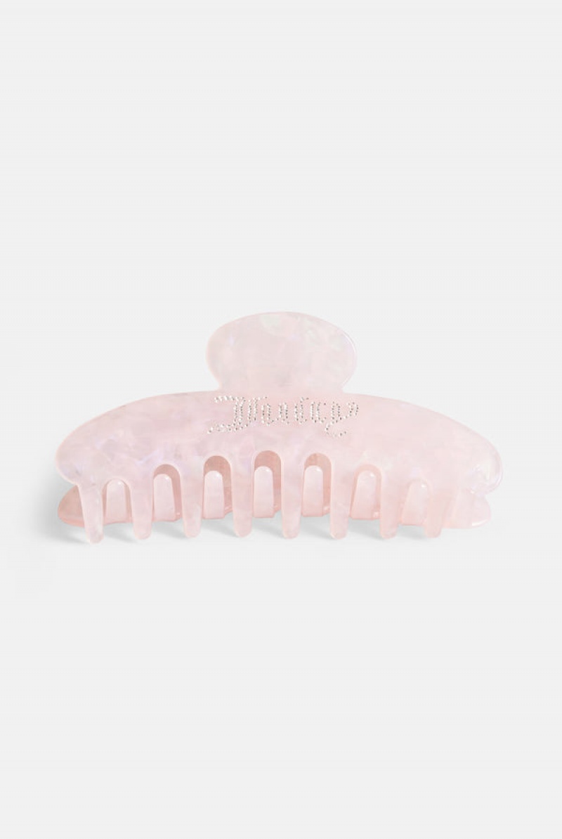 Pink Juicy Couture Large Diamante Claw Hair Clip | JC-SN652331