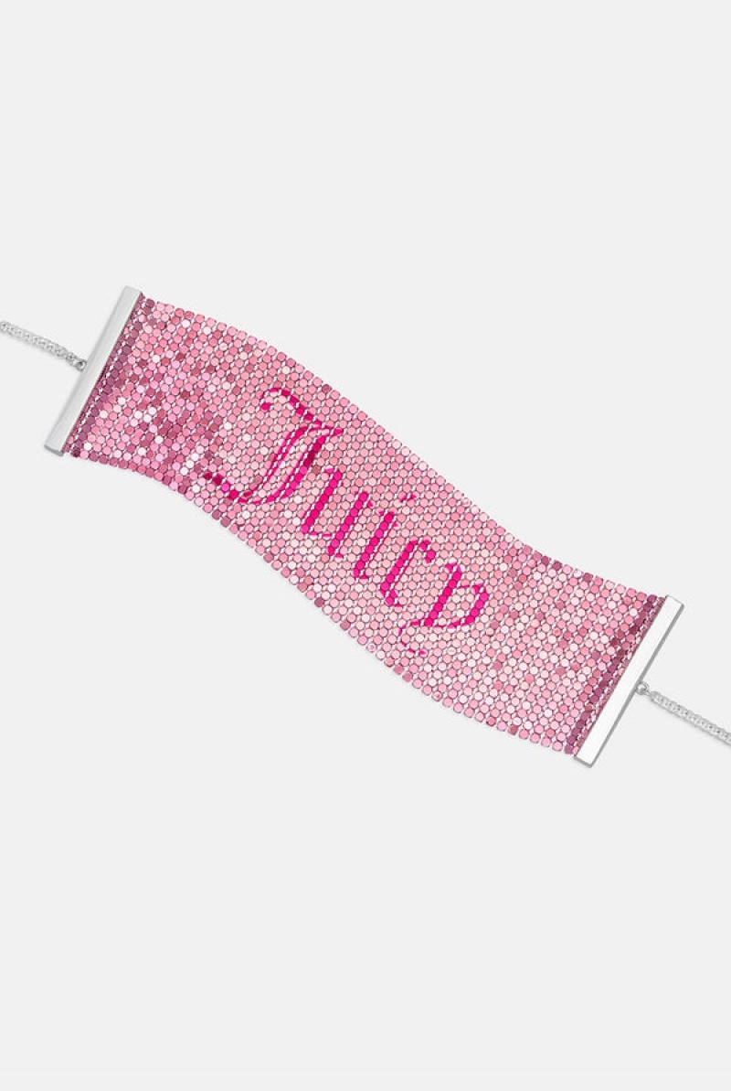 Pink Juicy Couture Mesh Choker | JC-SN652349