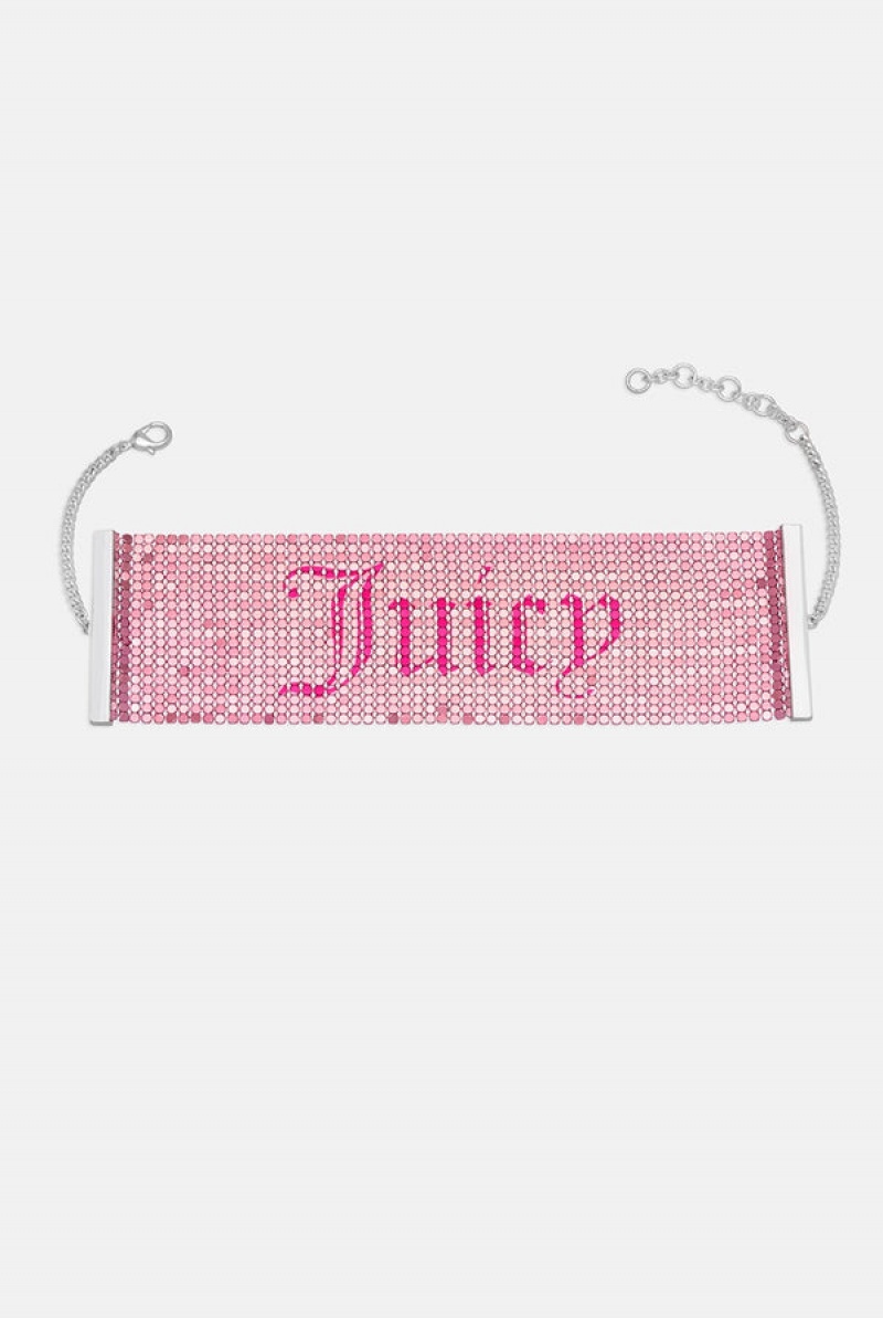 Pink Juicy Couture Mesh Choker | JC-SN652349