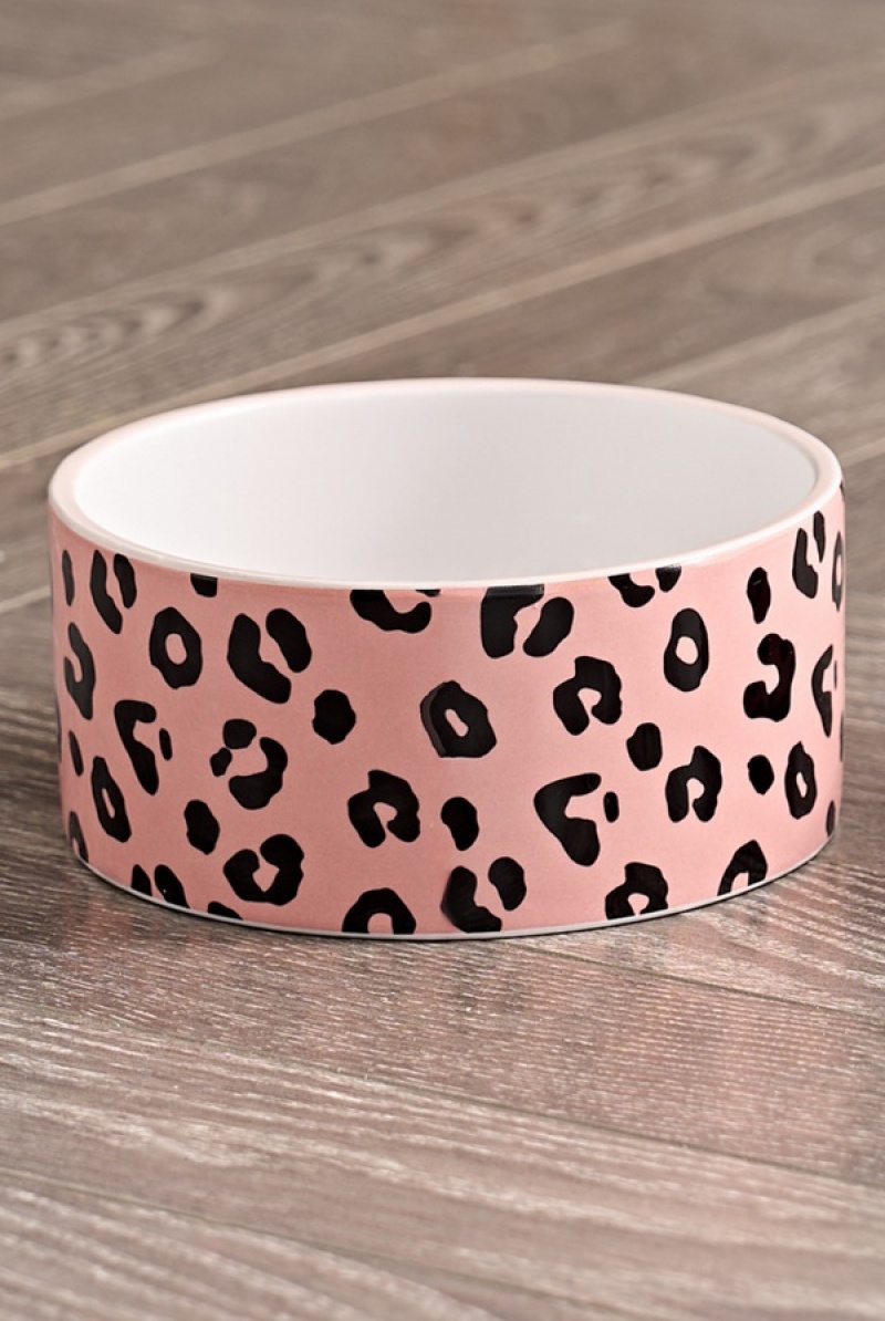 Pink Juicy Couture Pet Set Of 2 Ceramic Bowls | JC-SN652306