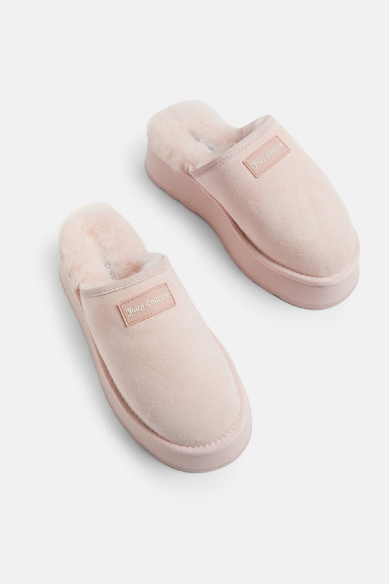 Pink Juicy Couture Sheepskin Shearling Clog | JC-SN652195