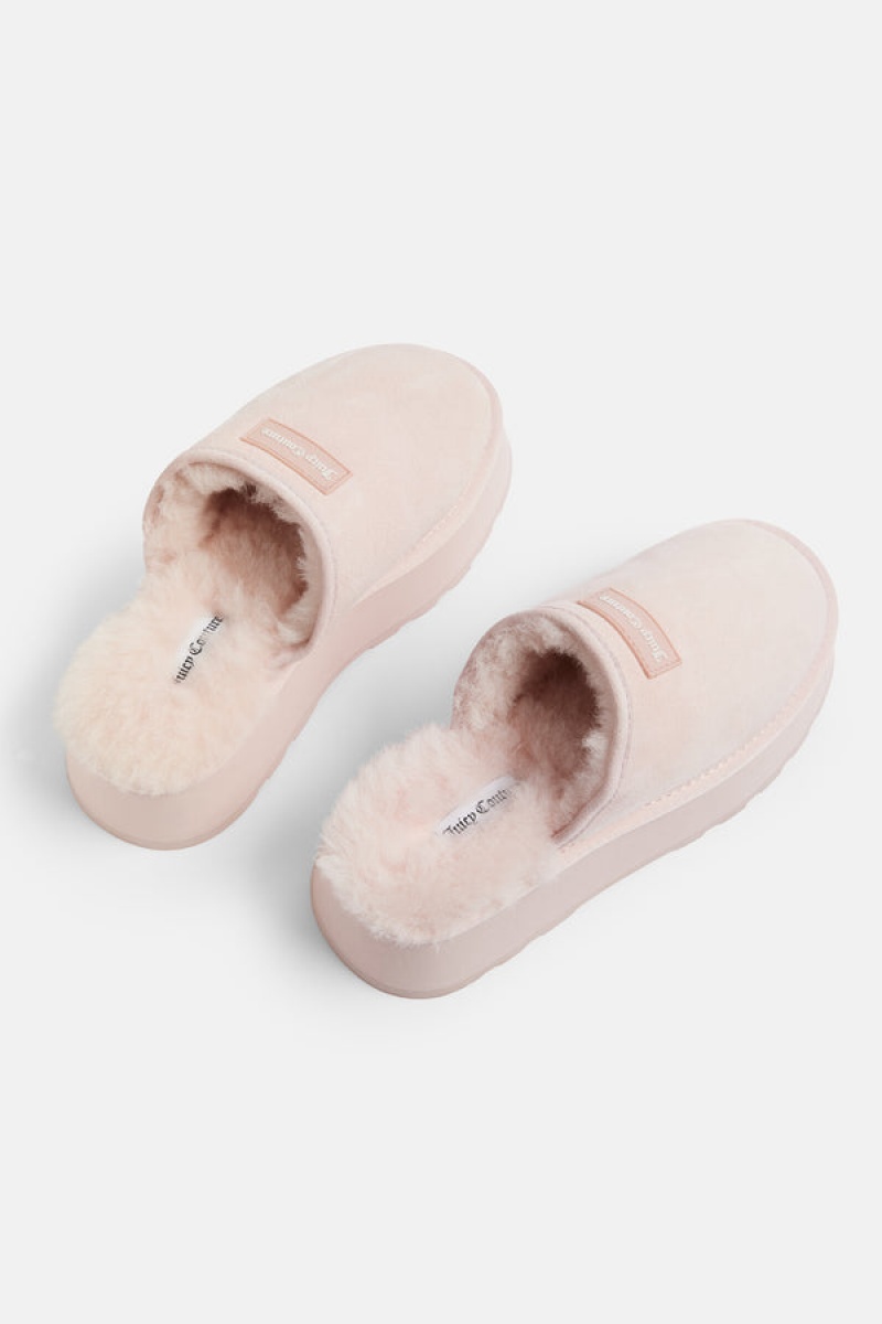 Pink Juicy Couture Sheepskin Shearling Clog | JC-SN652195