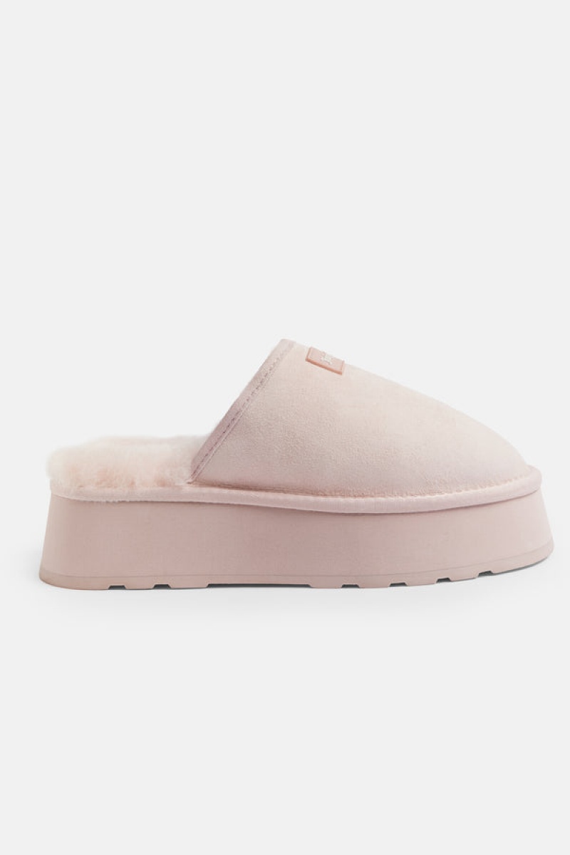 Pink Juicy Couture Sheepskin Shearling Clog | JC-SN652195