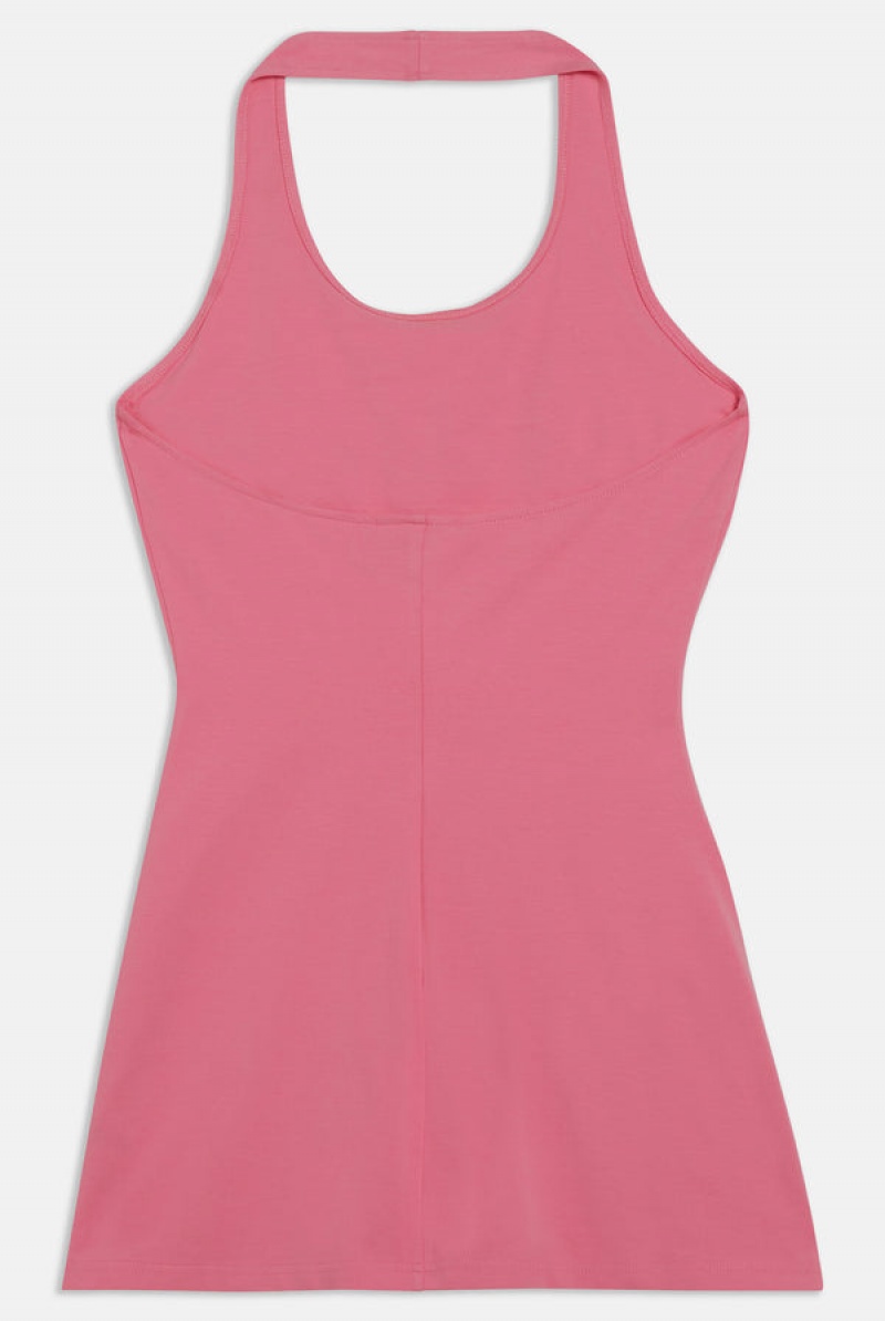 Pink Lemonade Juicy Couture Jersey Halter Neck Mini Dress | JC-SN652292