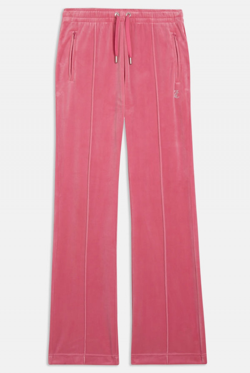 Pink Lemonade Juicy Couture Velour Diamante Tracksuit Bottom | JC-SN651976