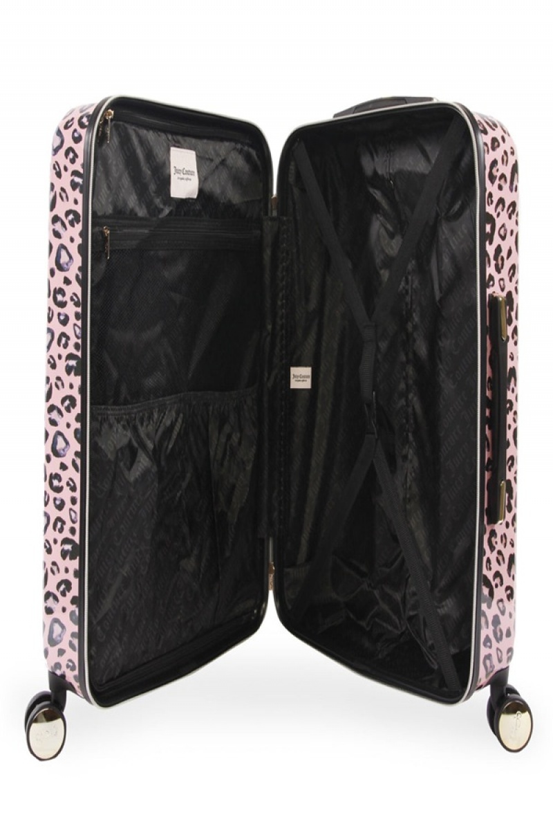 Pink Leopard Juicy Couture 3-piece Hardside Spinner Luggage Set | JC-SN651917