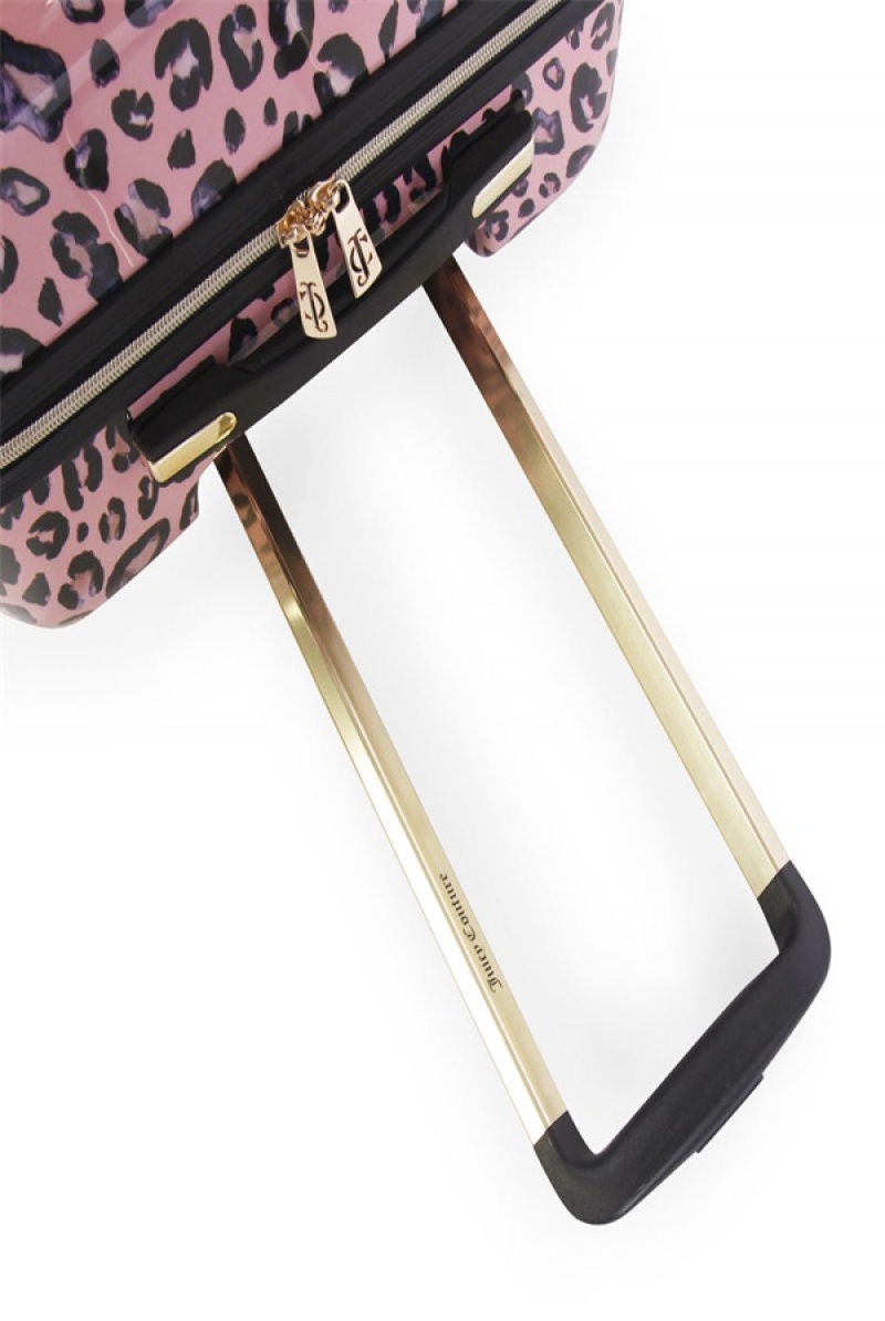 Pink Leopard Juicy Couture 3-piece Hardside Spinner Luggage Set | JC-SN651917