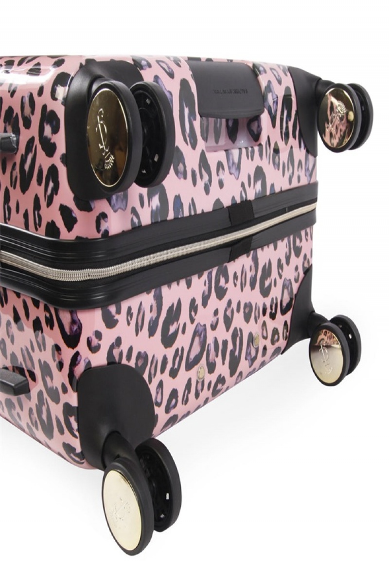 Pink Leopard Juicy Couture 3-piece Hardside Spinner Luggage Set | JC-SN651917