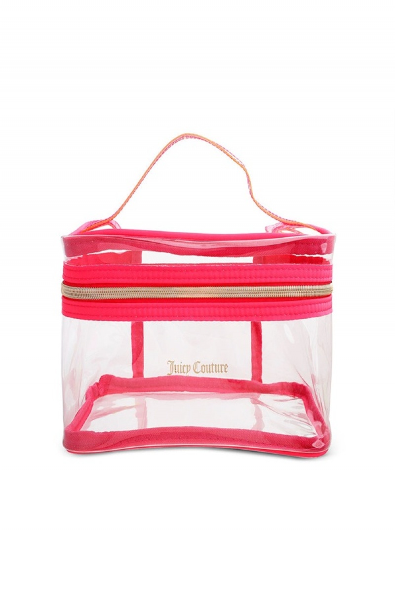 Pink Yellow Orange Juicy Couture Nested Makeup Bag Set | JC-SN651915