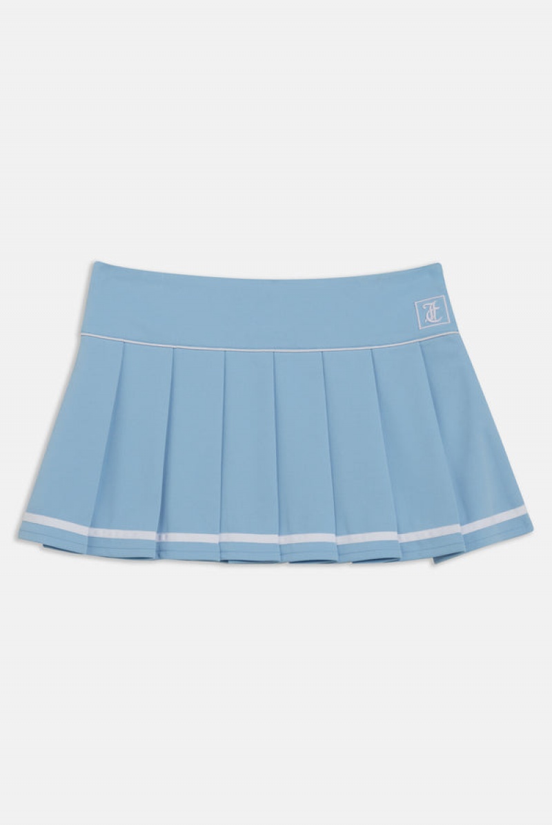 Powder Blue Juicy Couture Pleated Micro Twill Tennis Skirt | JC-SN652298