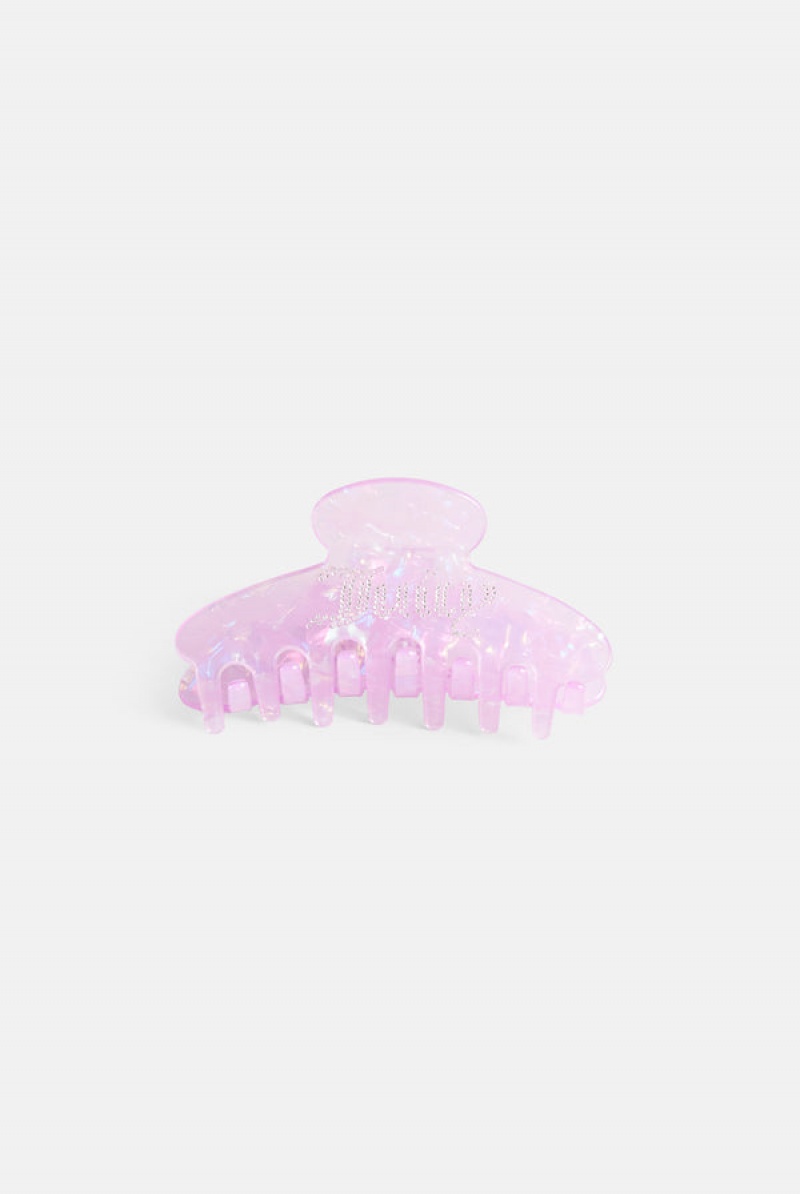 Purple Juicy Couture Diamante Claw Hair Clip | JC-SN652329