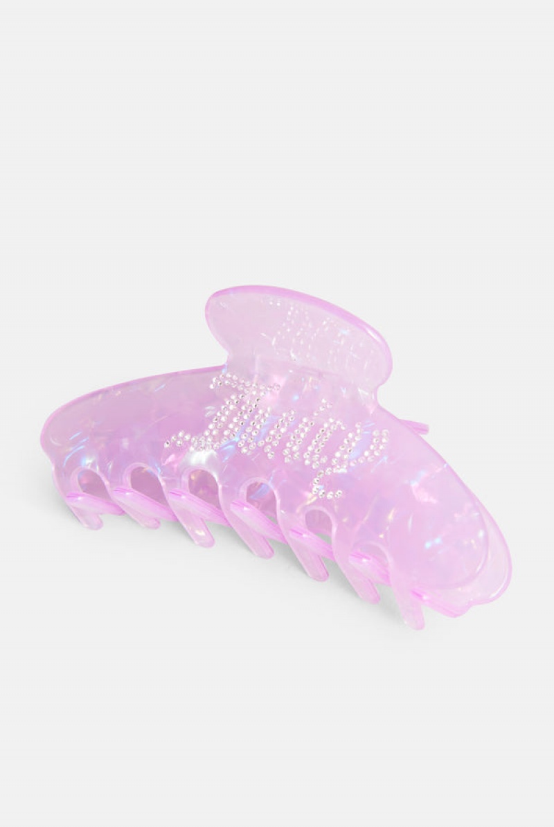 Purple Juicy Couture Diamante Claw Hair Clip | JC-SN652329