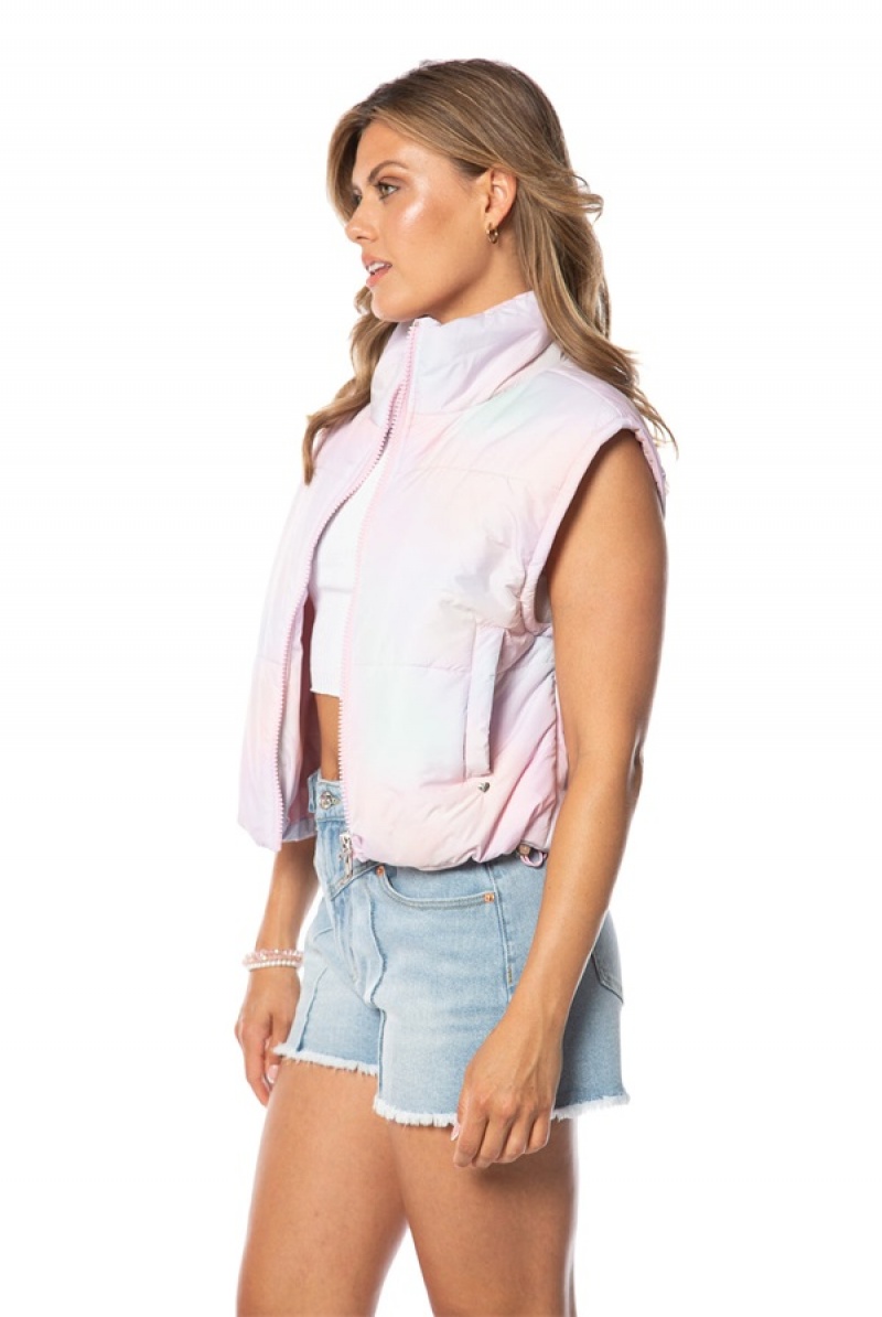 Rainbow Cloud Juicy Couture Boxy Mock Neck Vest | JC-SN651669