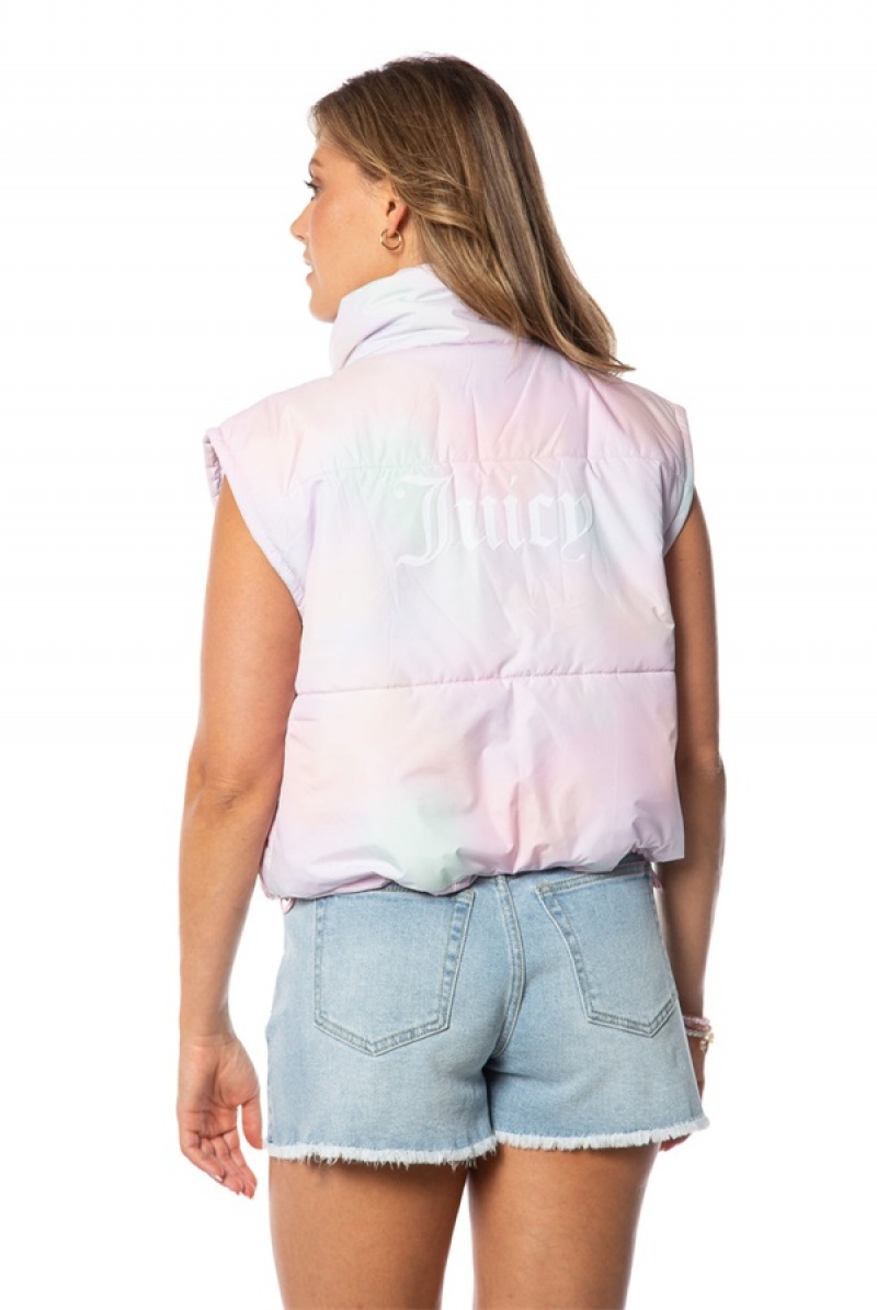 Rainbow Cloud Juicy Couture Boxy Mock Neck Vest | JC-SN651669