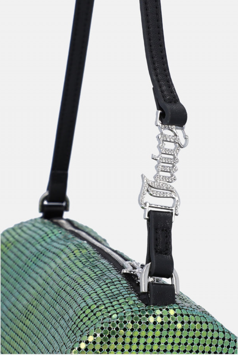 Sharp Green Juicy Couture Chainmail Mesh Barrel Bag | JC-SN652209