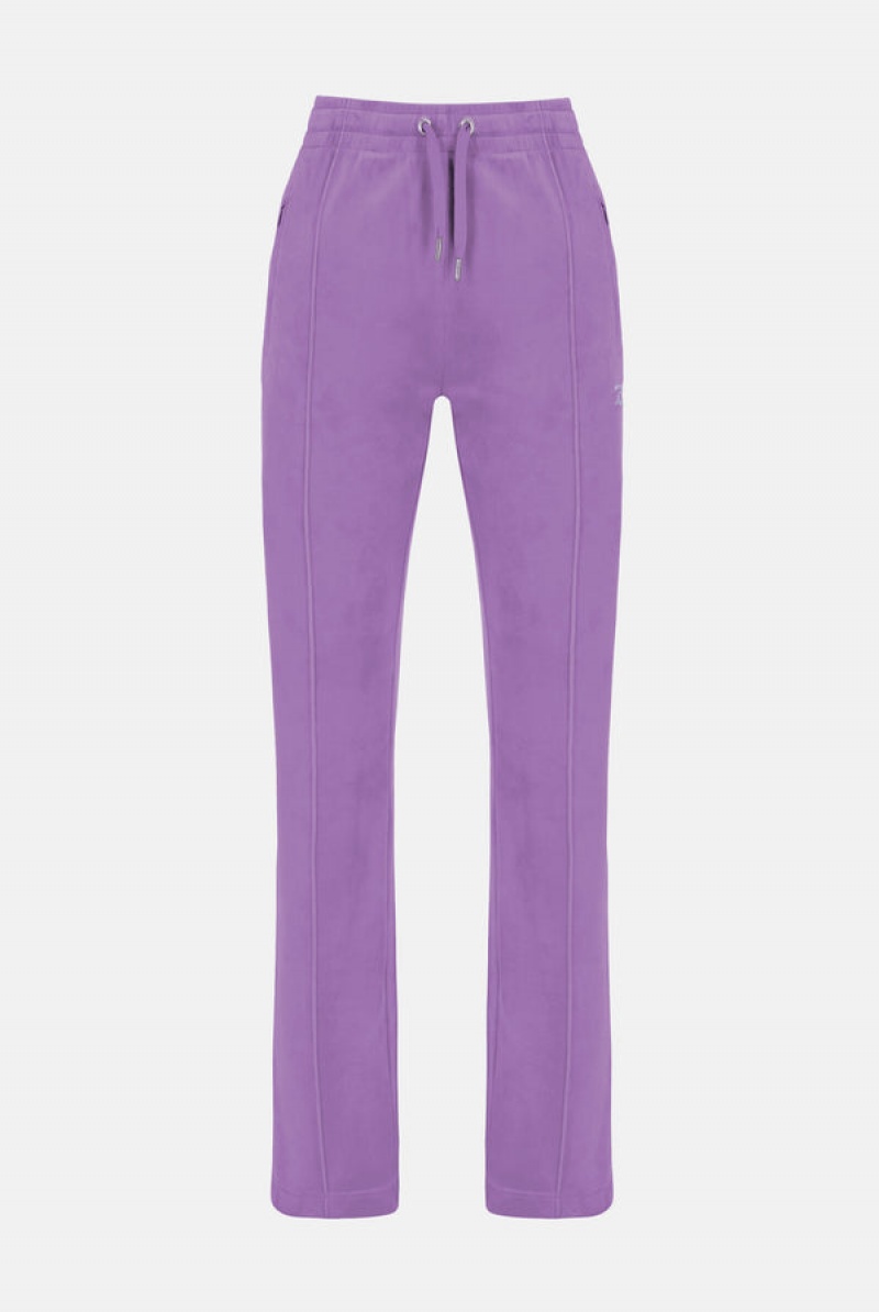 Sheer Lilac Juicy Couture Velour Diamante Tracksuit Bottom | JC-SN652082