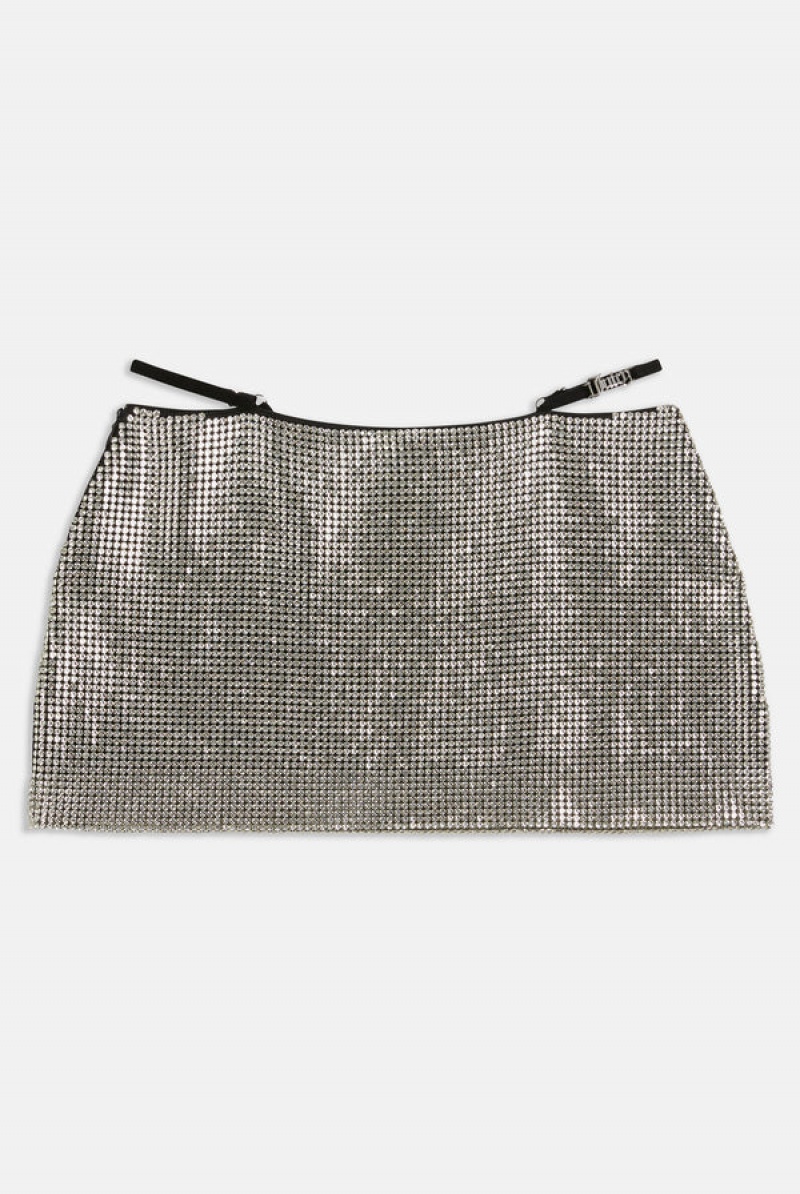 Silver Juicy Couture Chainmail Mini Skirt | JC-SN652293