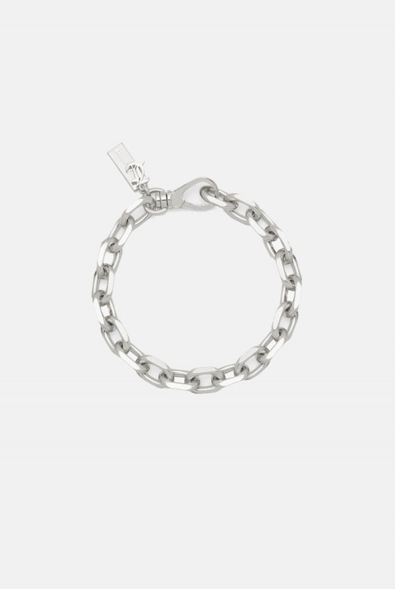 Silver Juicy Couture Chunky JC Charm Bracelet | JC-SN652401