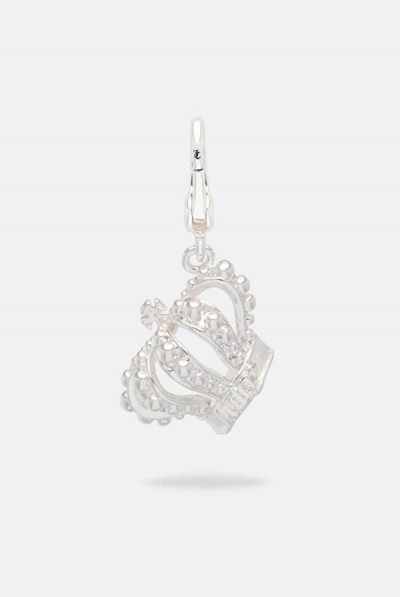 Silver Juicy Couture Crown Charm | JC-SN652392