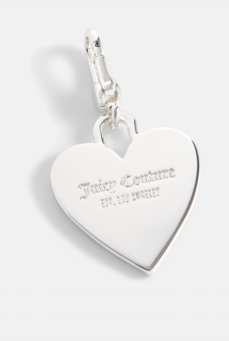 Silver Juicy Couture Heart Disc Charm | JC-SN652407