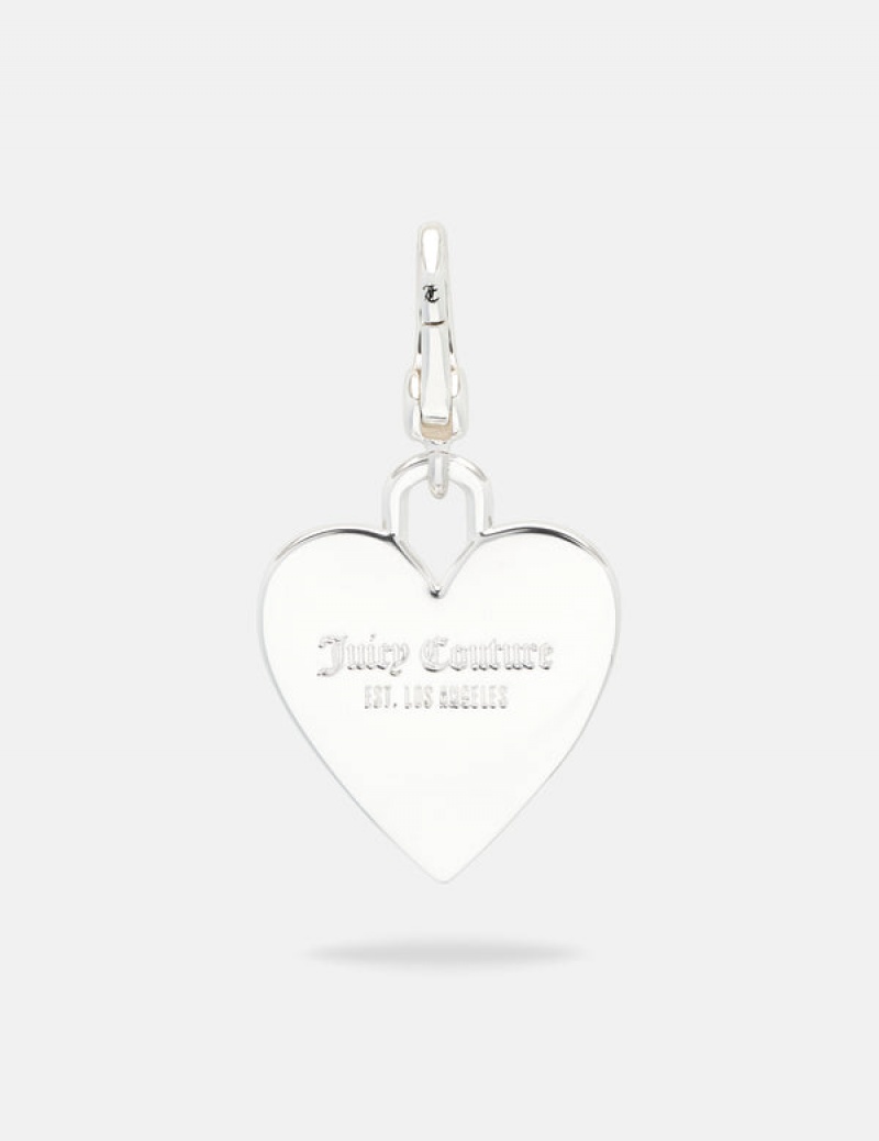 Silver Juicy Couture Heart Disc Charm | JC-SN652407