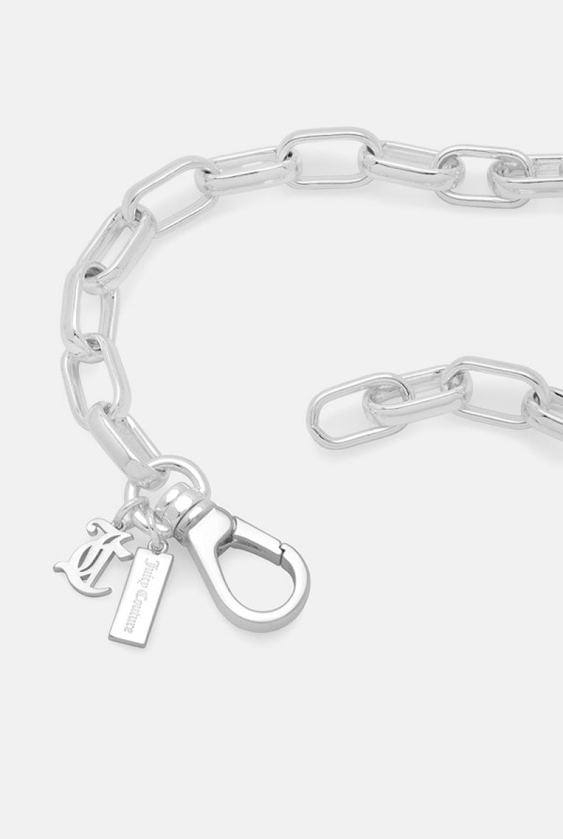 Silver Juicy Couture JC Charm Choker | JC-SN652350