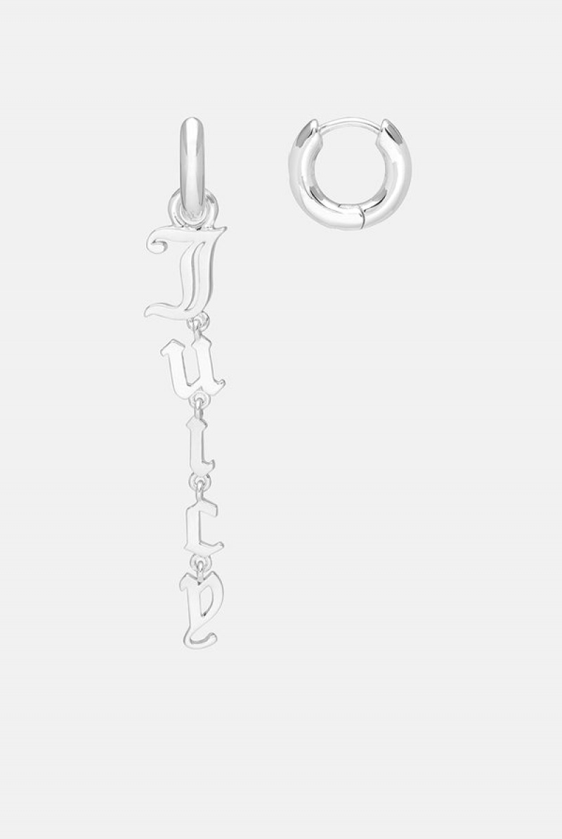 Silver Juicy Couture Juicy Drop Earrings | JC-SN652353