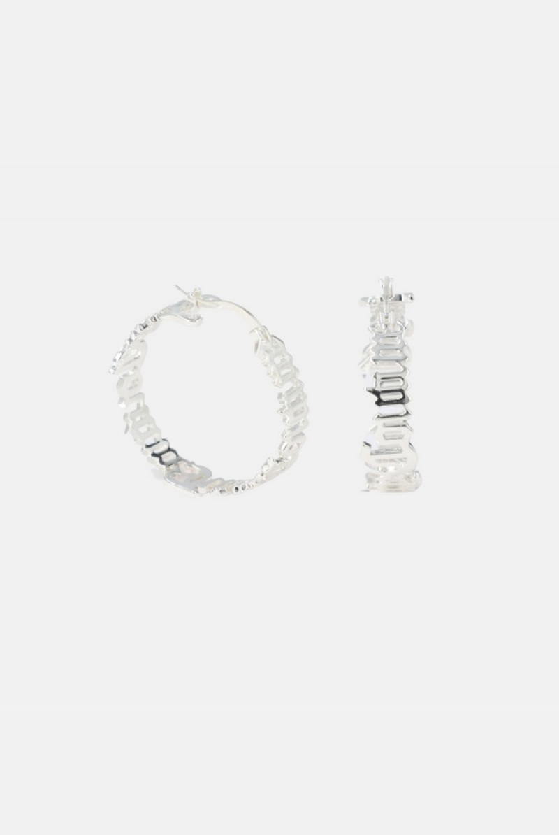 Silver Juicy Couture Juicy Hoops | JC-SN652369