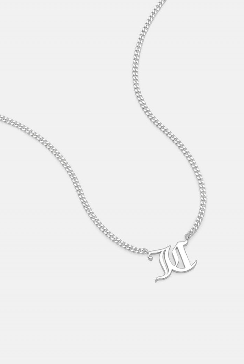 Silver Juicy Couture Large JC Charm Necklace | JC-SN652366